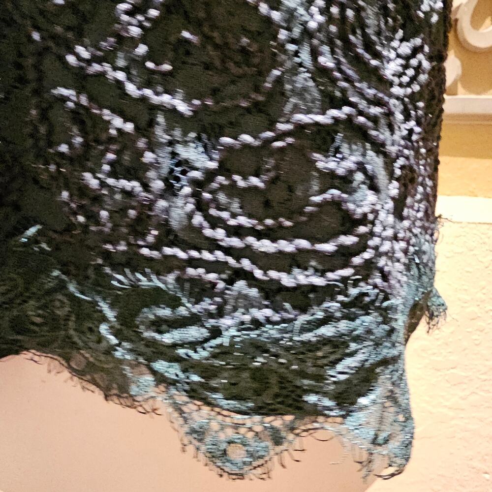 Adiva Womens L Forrest Green Lace Top Cottagecore Romantic Feminine Garden Y2K - Picture 15 of 16